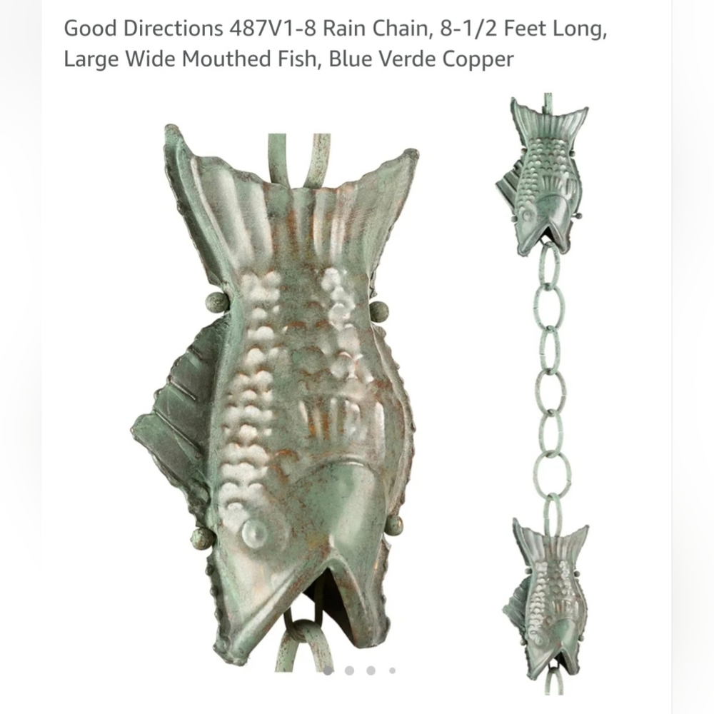 Blue Verde Copper Rain Chain - NIB